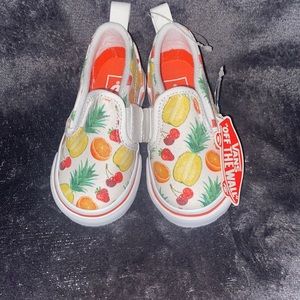 Vans Slip on Fruit Print Sneakers Toddler Size 5